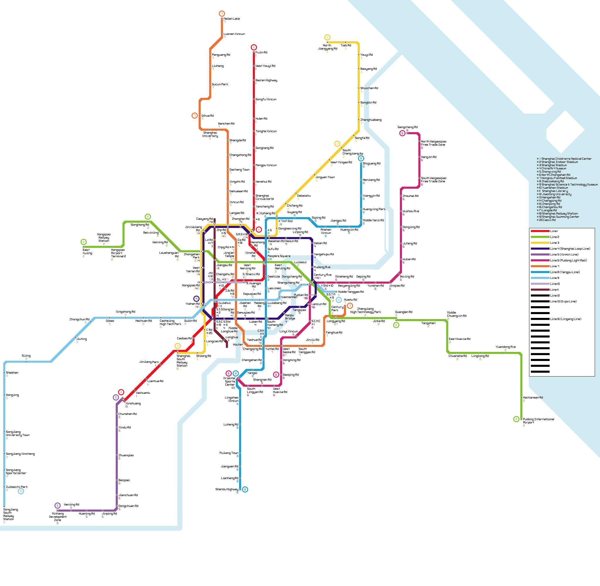 Shanghai Metro PNG Map