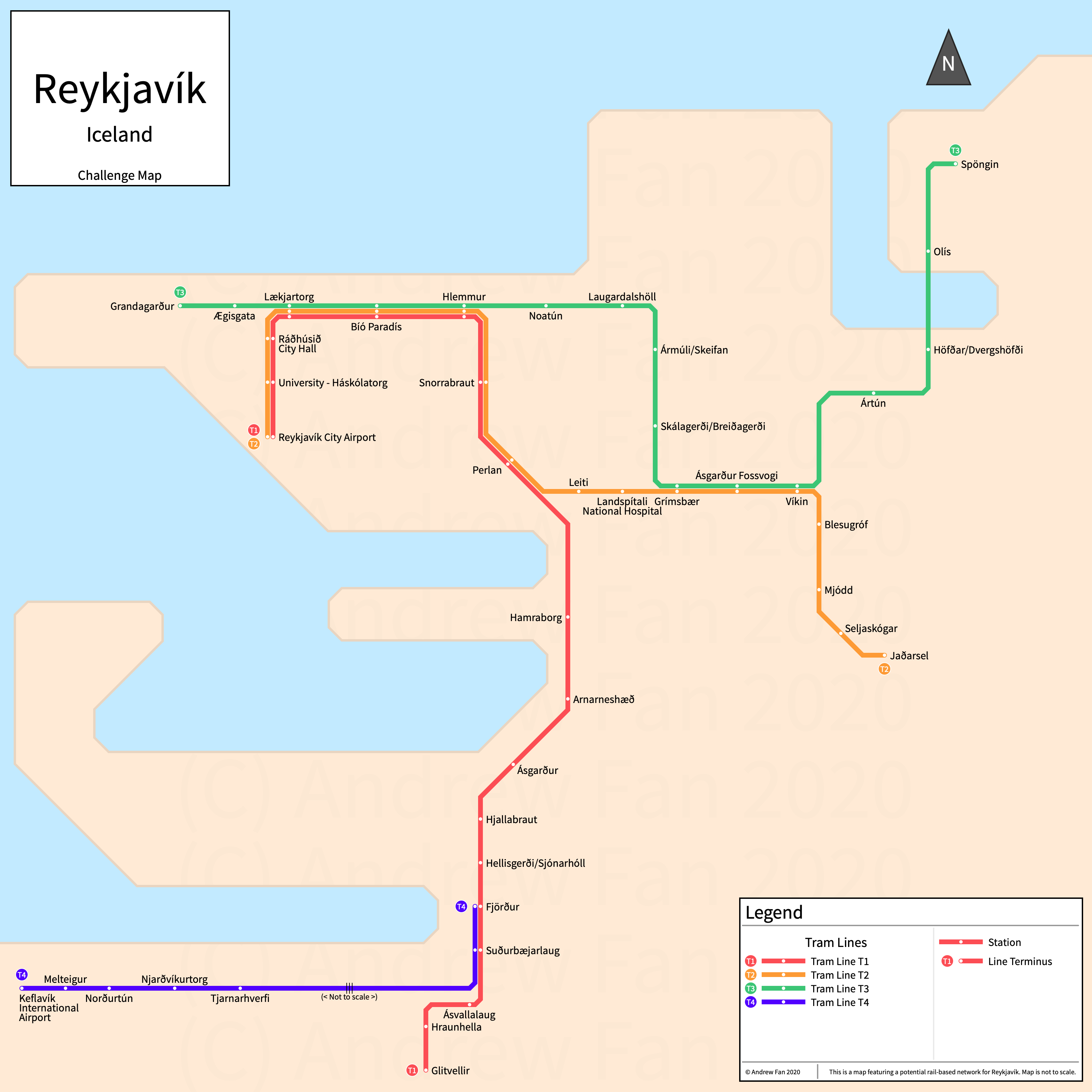 Reykjavík Fantasy Challenge SVG Map