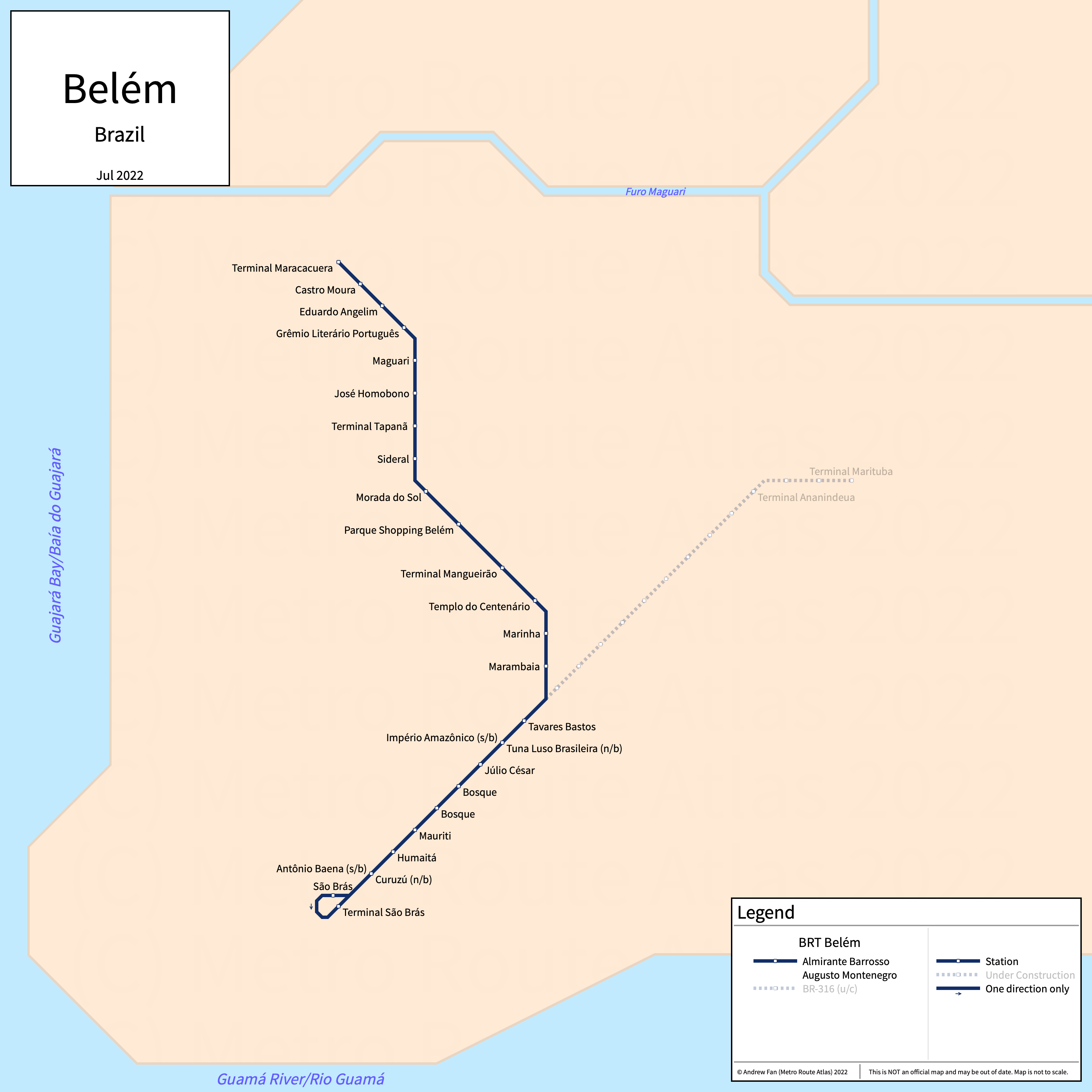 Metro Route Atlas Bel M Par Brazil Bel M Par Brasil   Belem 