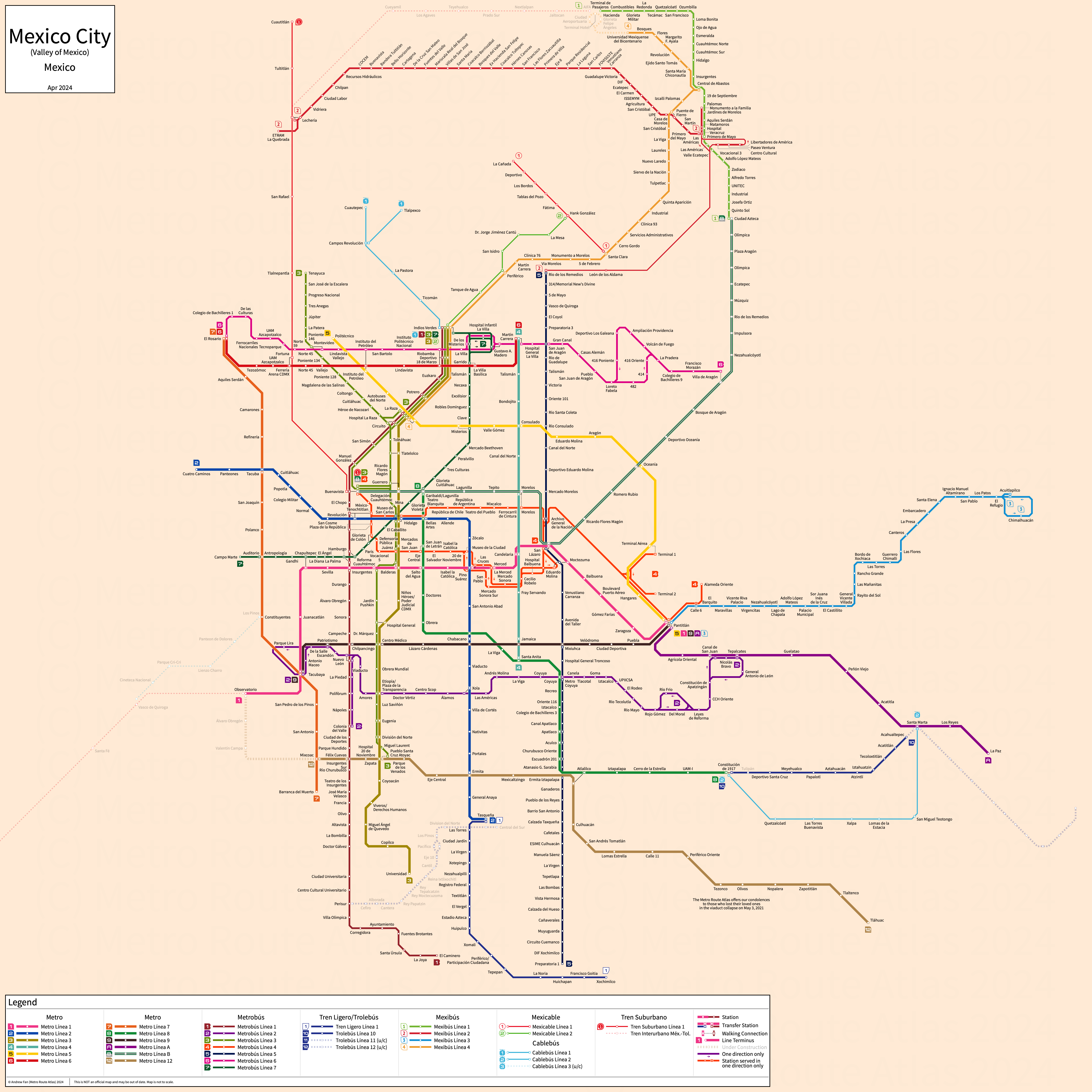 Metro Route Atlas - Mexico City, Mexico City, Mexico | Ciudad de México,  Ciudad de México, México