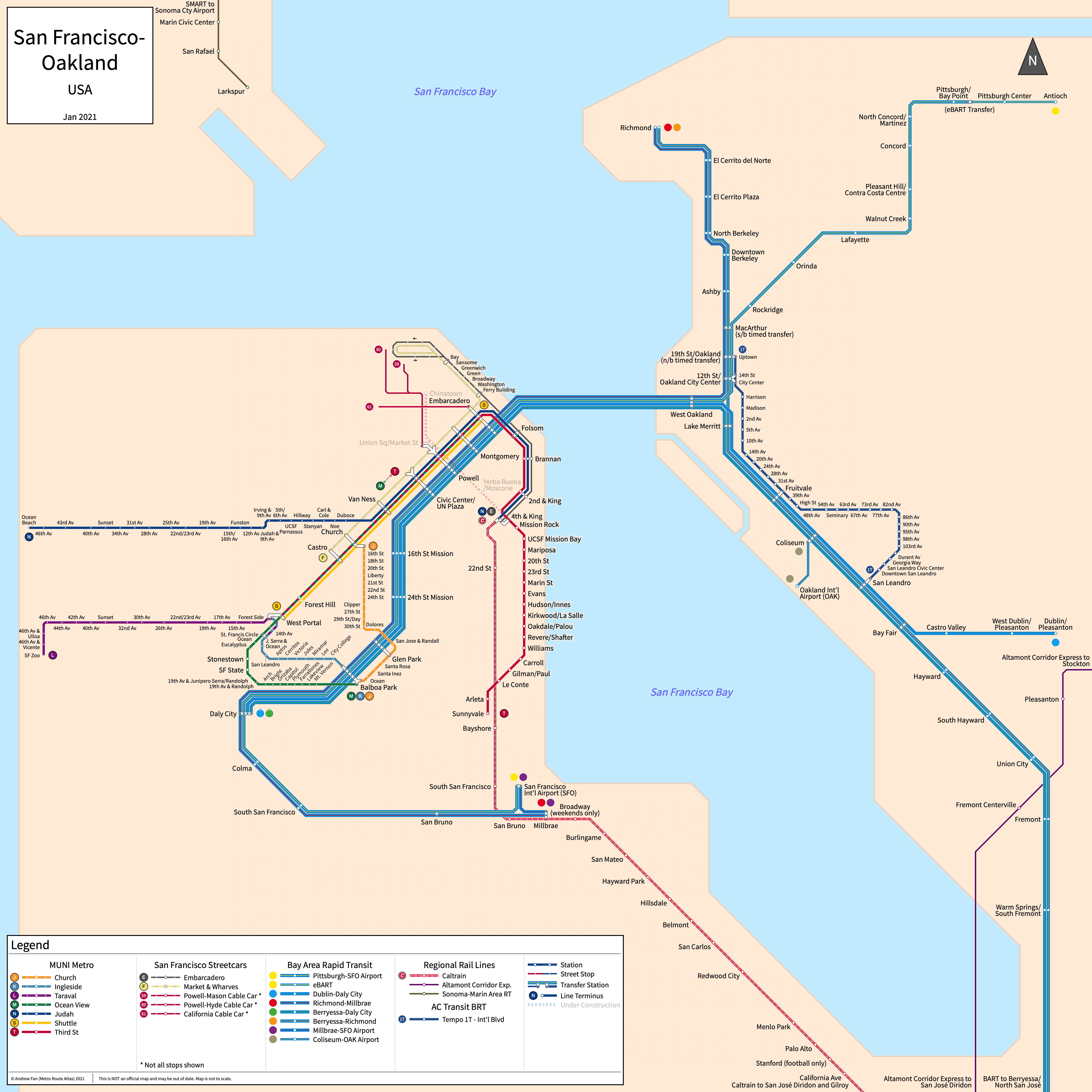 MRA San Francisco-Oakland SVG Map
