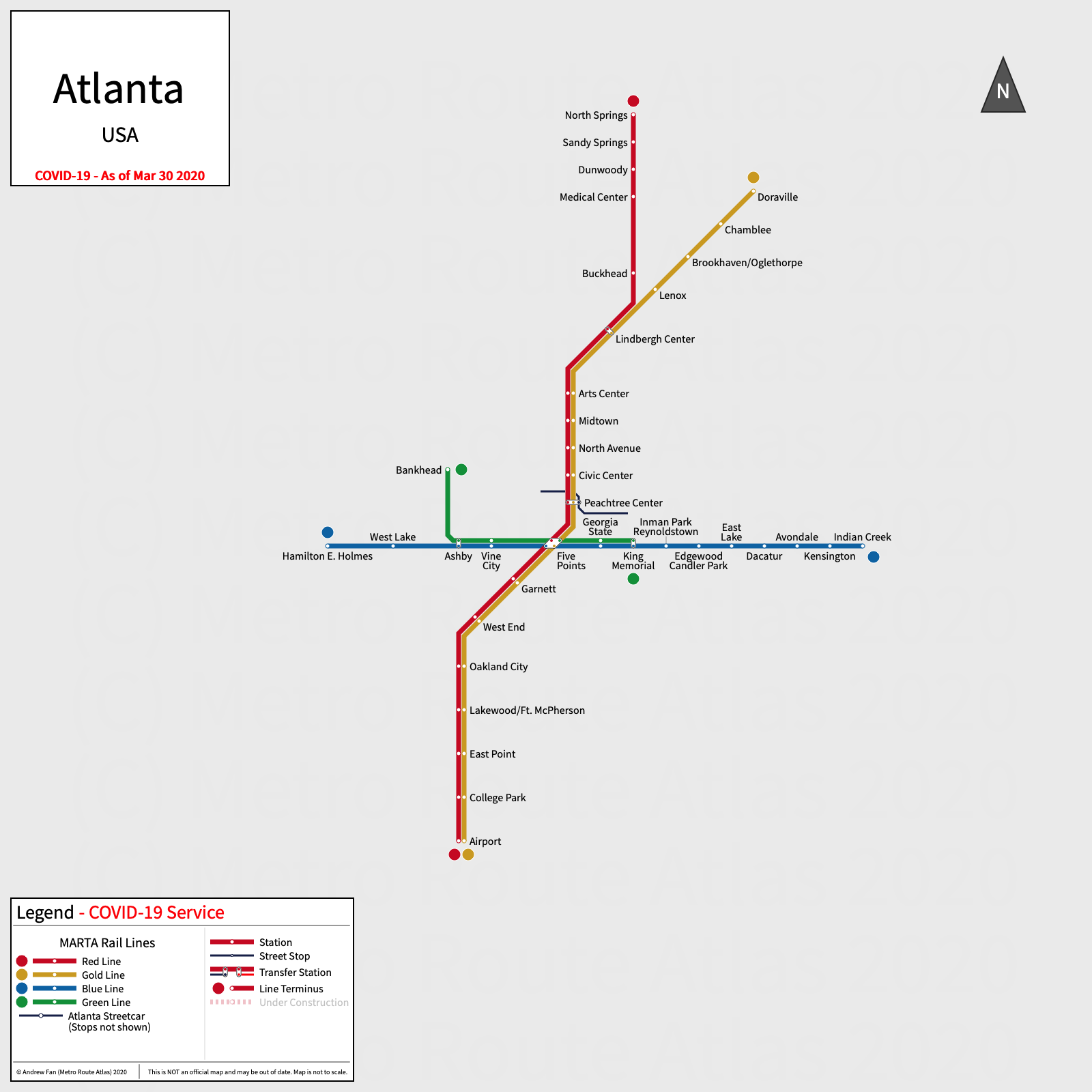 Atlanta COVID-19 Map