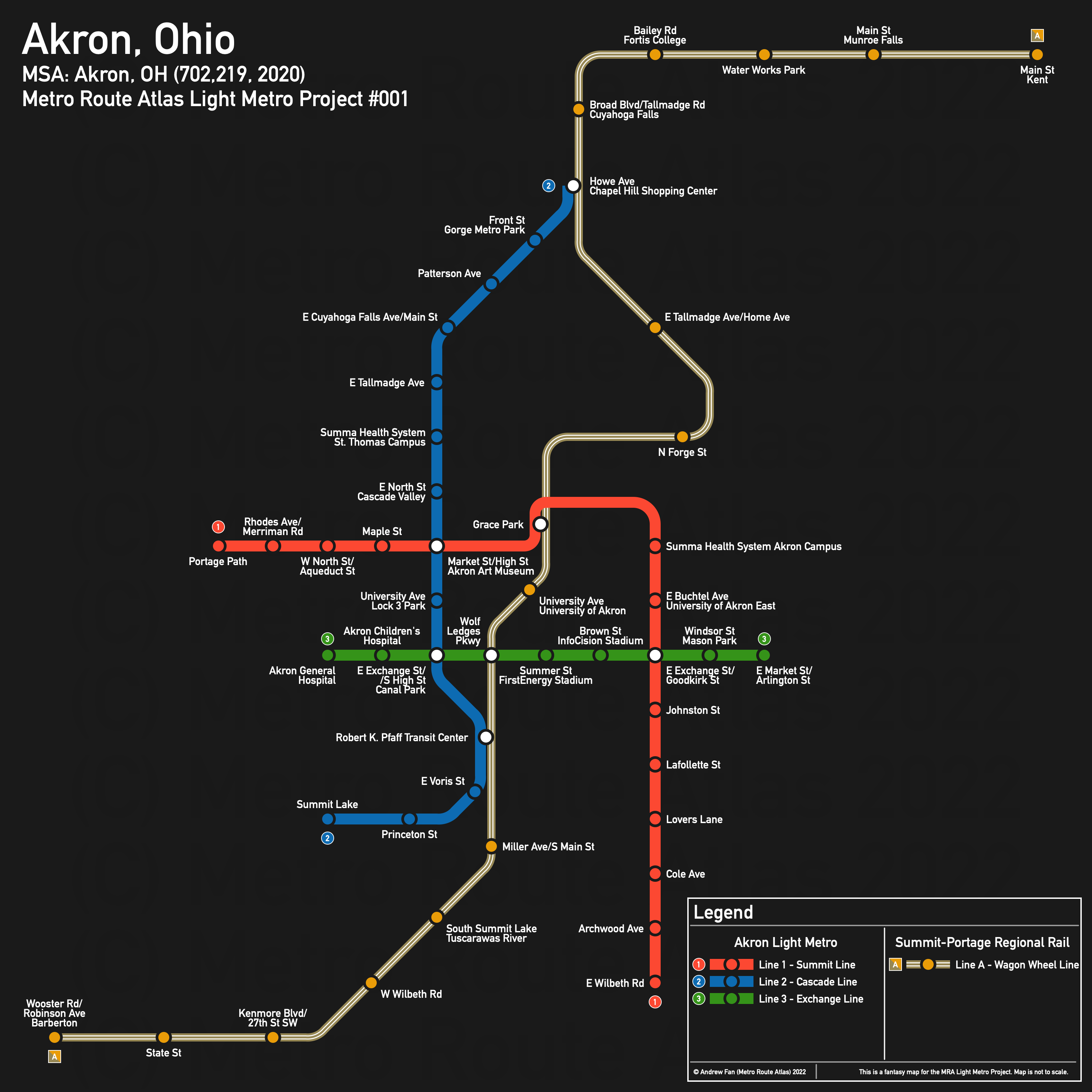 Akron, OH (diagrammatic)
