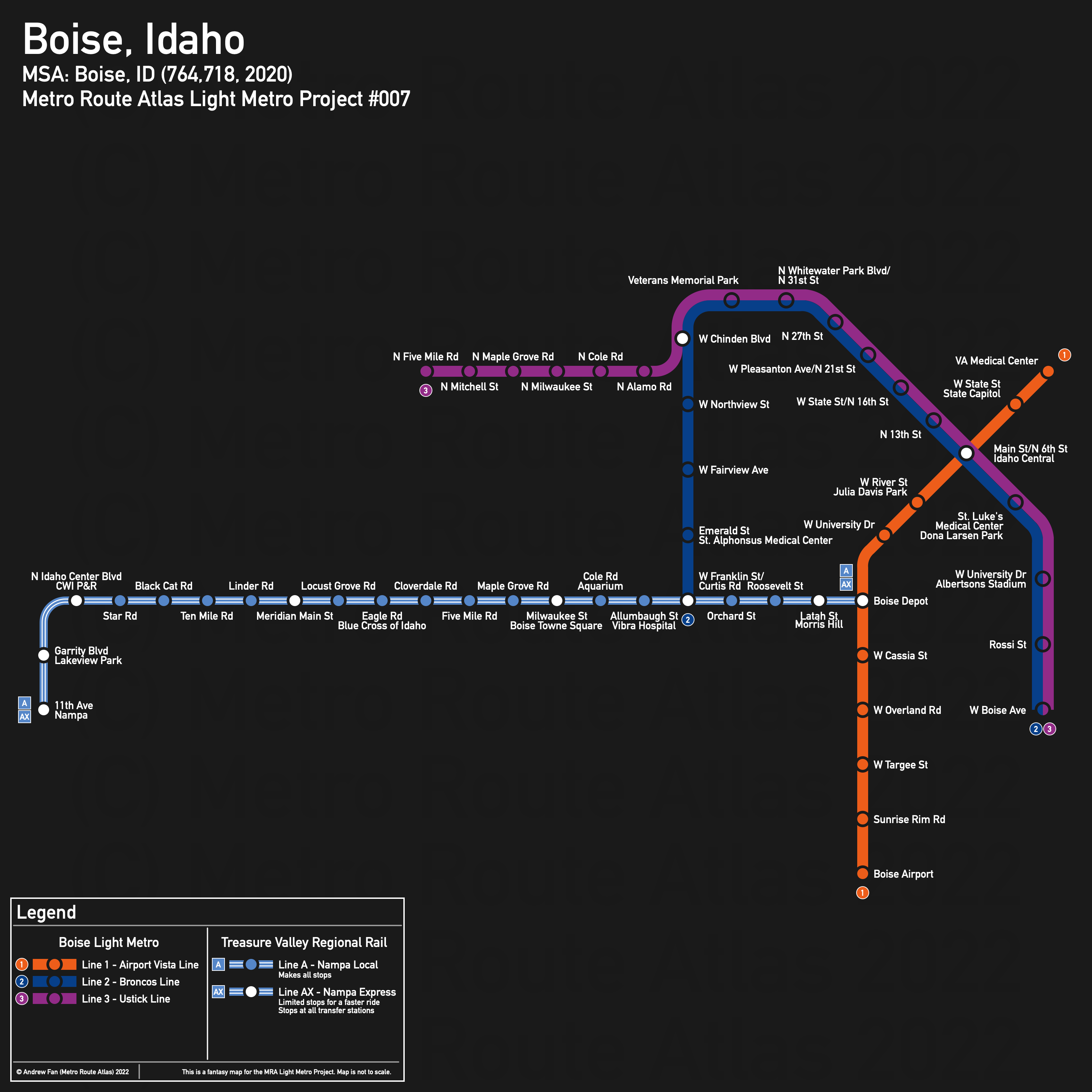 Boise, ID (diagrammatic)