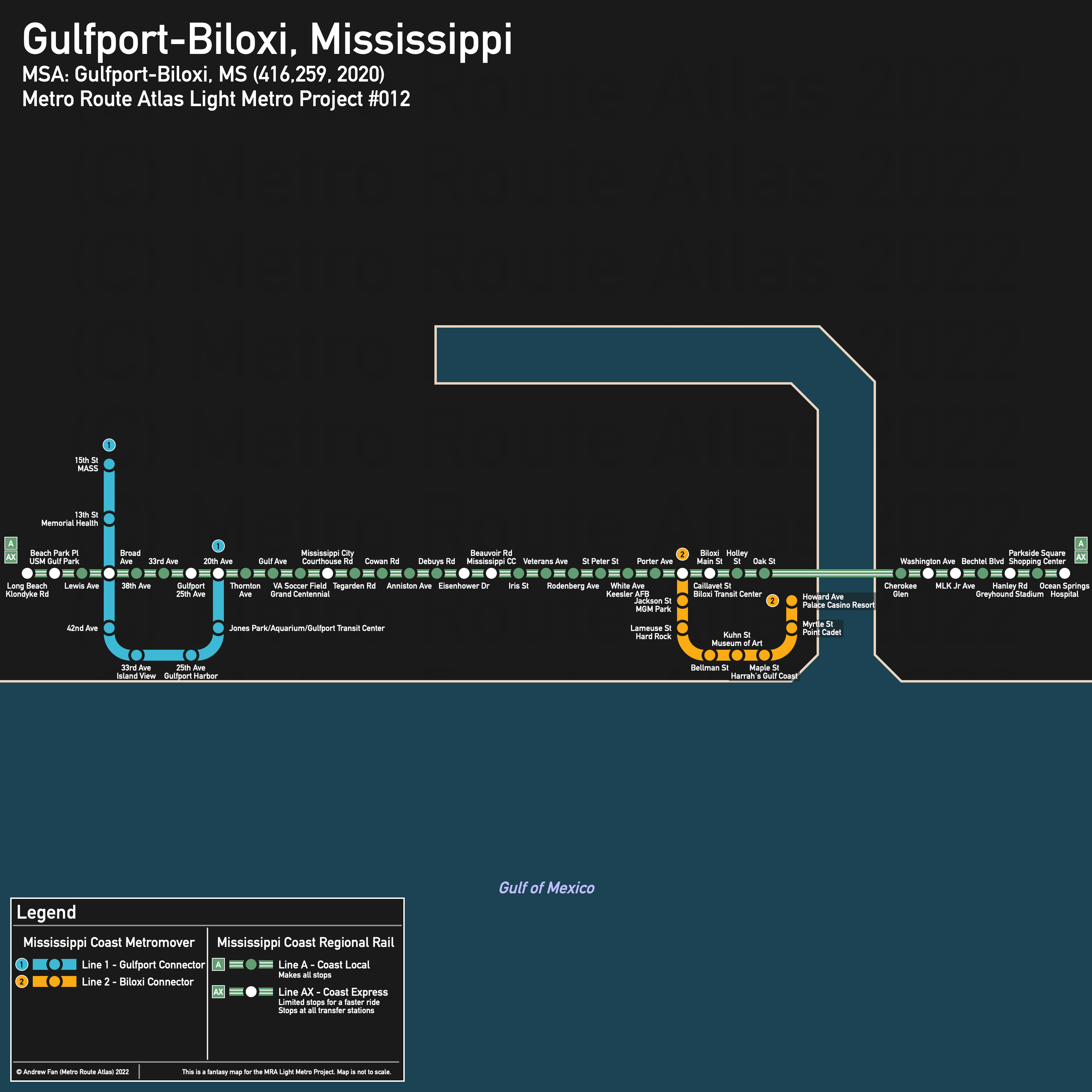 Gulfport-Biloxi, MS (diagrammatic)
