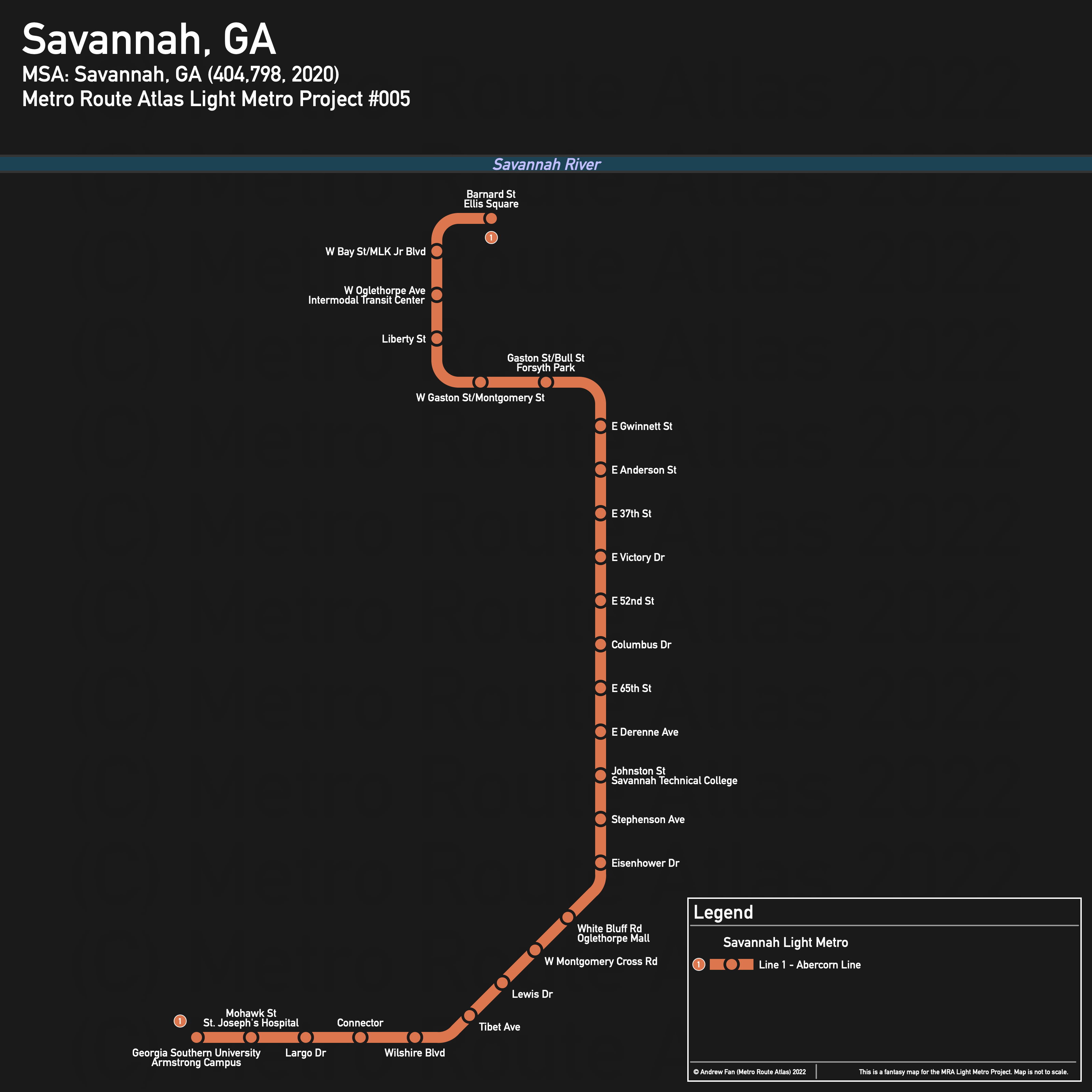 Savannah, GA (diagrammatic)