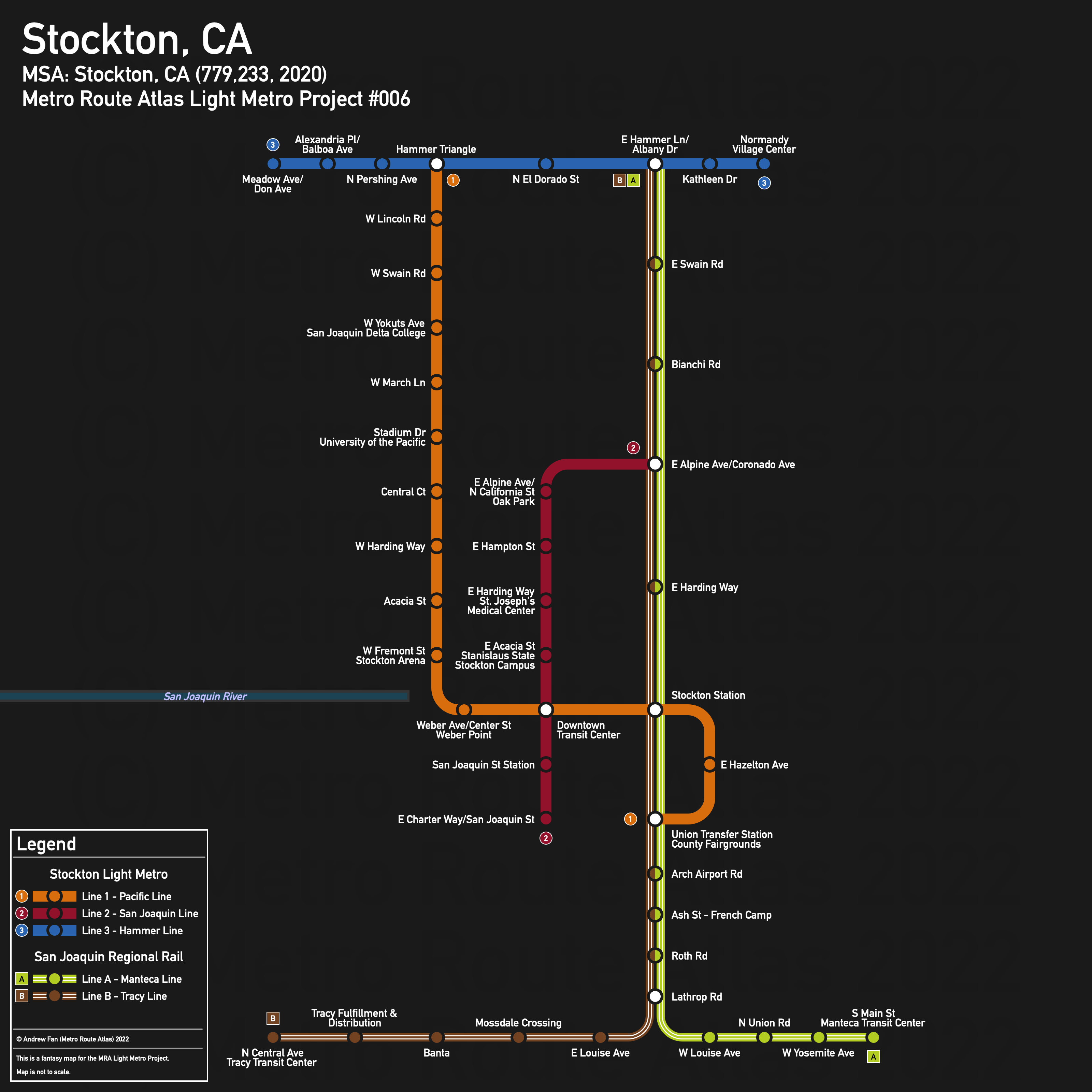 Stockton, CA (diagrammatic)